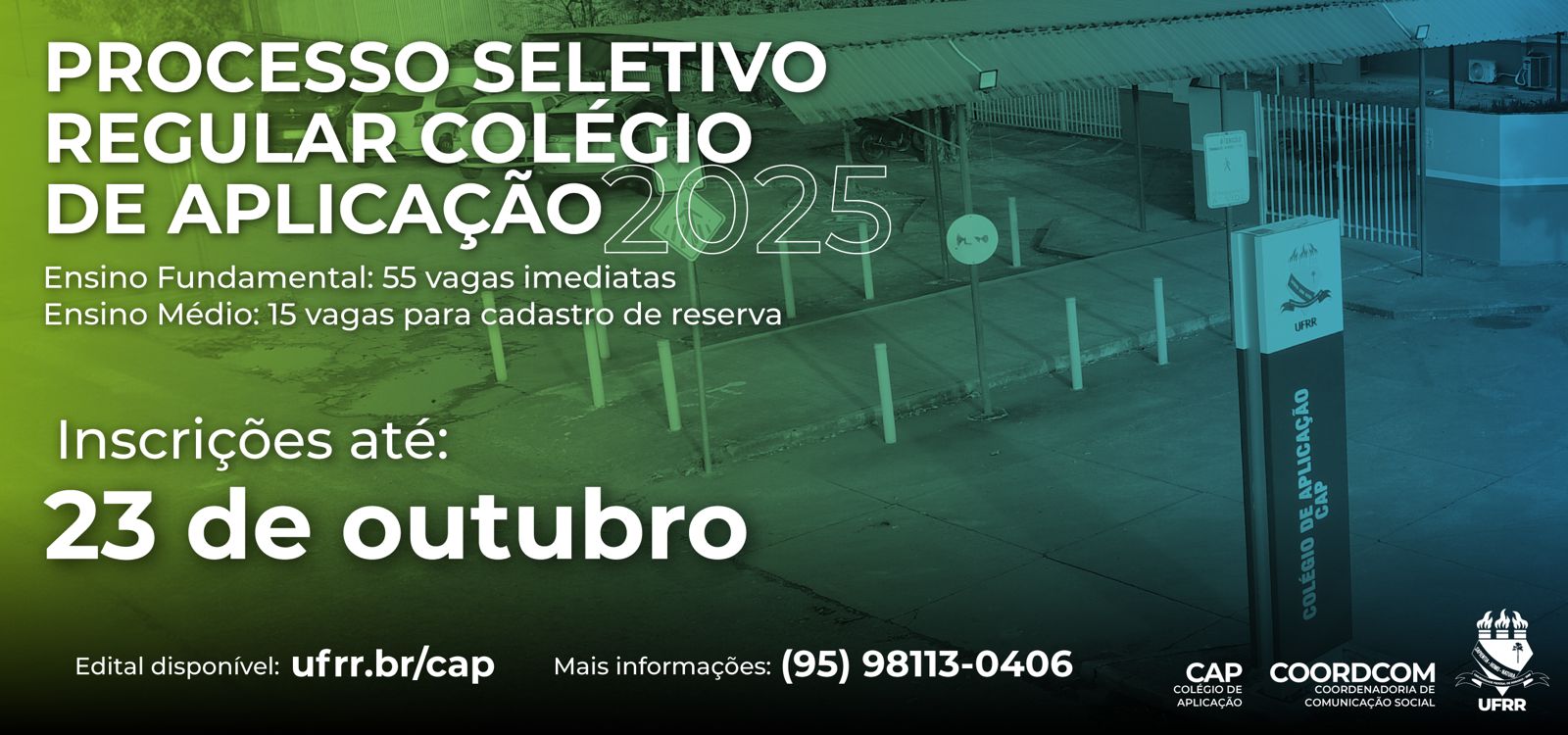 Banner Seletivo Regula 2025 - Abertura das Inscrições