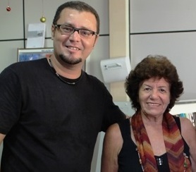 Éder Rodrigues com a professora Selda Vale