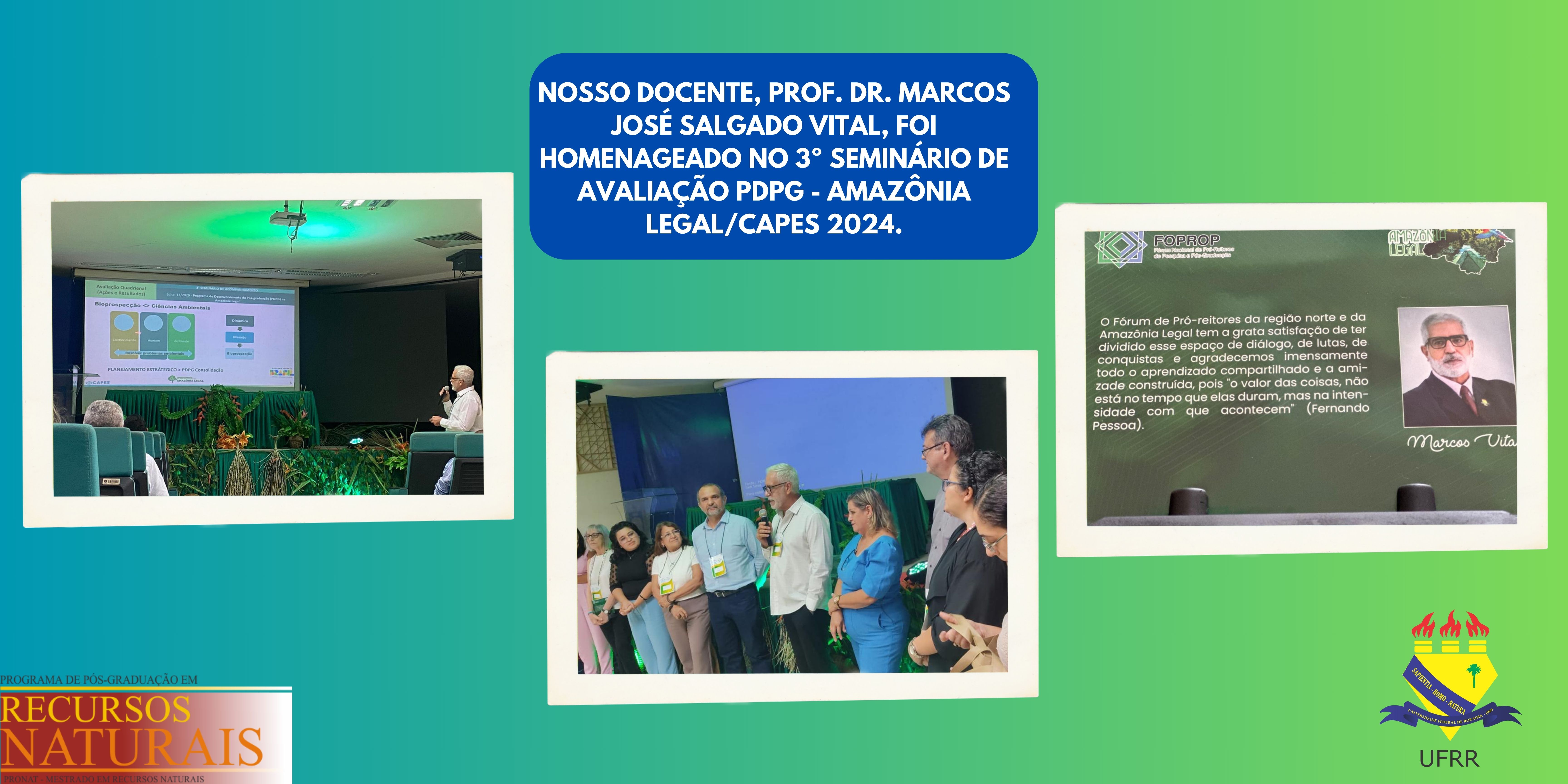 Homenagem ao nosso docente Prof. Dr. Marcoa Vital